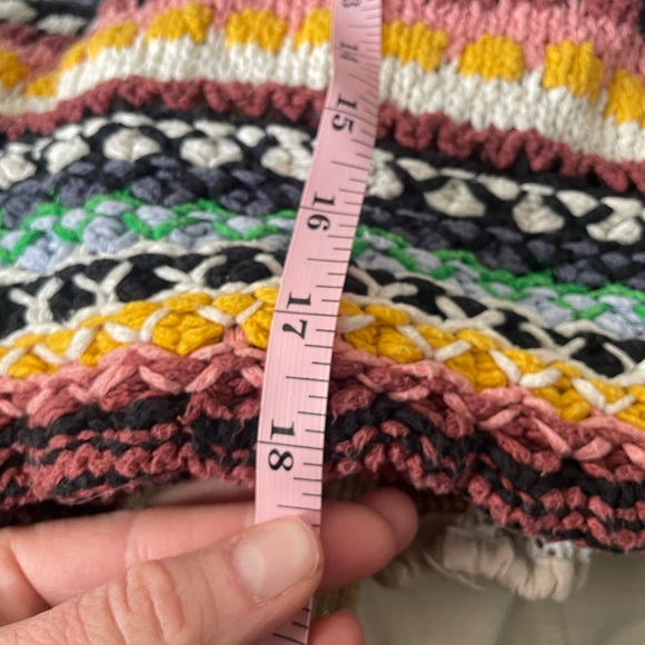 Free People Feeling Nostalgic in Jubilee Stripe Open Drape Knit Crochet Sweater - Picture 14 of 16